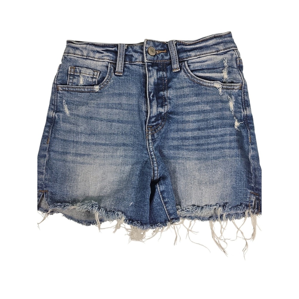The Buckle Willow + Root Jean Shorts The Mom Fit Distressed Raw Hem Women 23